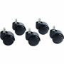 Master Caster Futura Noiseless Chair Mat Casters - 2.19" Diameter - 120 lb Load Capacity - Polyurethane - Matte Black Product Image 