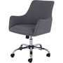 Lorell Mid-century Modern Flannel Guest Chair - Gray - (LLR68549) Product Image 