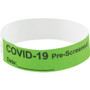 Advantus COVID Prescreened Tyvek Wristbands - 3/4" Width x 10" Length - (AVT76097) Product Image 