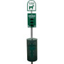 Tatco Dog Waste Station Trash Can - Rust Resistant - Powder Coated Aluminum - Green Product Image 