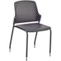 Safco Next Stack Chair - Black Seat Color - Polypropylene Seat Material - Black Back Color - Polypropylene Back Material - Tubular Steel Frame Material Product Image 