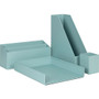 U Brands 4-Piece Desk Organization Set - Desktop - Paper Wrapped - Teal - Chipboard, Paper Product Image 