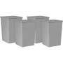 Rubbermaid Commercial Untouchable 35-gallon Container - 35 gal Capacity - Square - Crack Resistant, Durable - 27.6" Height x 19.5" Width - Linear Low-Density Polyethylene (LLDPE) - (RCP3958GYCT) Product Image 