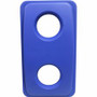 Thin Bin Round Cut Out Blue Lid - Rectangular - Blue - (IMP702511) Product Image 