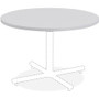 Lorell Hospitality Collection Tabletop - Round Top - 1" Table Top Thickness x 36" Table Top Diameter - Breakroom, Cafeteria - Assembly Required - High Pressure Laminate (HPL), Light Gray Product Image 
