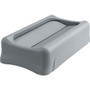 Rubbermaid Commercial Slim Jim Container Swing Lid - Rectangular - Plastic - Gray - (RCP267360GYCT) Product Image 