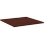Lorell Hospitality Collection Tabletop - Square Top - 42" Table Top Length x 42" Table Top Width x 1" Table Top Thickness - Breakroom, Cafeteria - Assembly Required - High Pressure Laminate (HPL), Mahogany Product Image 