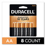 Duracell Power Boost CopperTop Alkaline AA Batteries, 8/Pack (DURMN1500B8Z) View Product Image