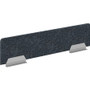 HON HUVDSAO1360 Privacy Screen - 58" Width x 13" Height - Silver Frame - Polyethylene Terephthalate (PET) - Dark Gray Product Image 