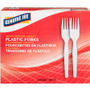 Genuine Joe Heavyweight White Plastic Forks - Disposable - (GJO0010430CT) Product Image 