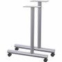 Lorell Training Table C-Leg Table Base with 2" Casters - Metallic Silver C-leg Base - 27" Height x 1.50" Width x 22" Depth Product Image 