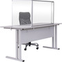 MasterVision Desktop Divider Glass Barrier - Aluminum - (BVCGL07219101) Product Image 