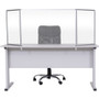 MasterVision Desktop Divider Glass Barrier - Aluminum - (BVCGL07219101) Product Image 