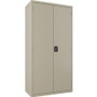 Lorell Fortress Series Wardrobe Cabinet - 18" Length x 36" Width x 72" Height - 2 x Door(s) - Locking Door - Putty - Steel Product Image 