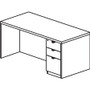 Lorell Prominence 2.0 Right-Pedestal Desk - 29" Height x 60" Width x 30" Depth, x 1" Thickness Top - 3 x File, Box Drawer(s) - Single Pedestal on Right Side - Band Edge - Material: Particleboard Product Image 