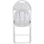 Dorel Zown Premium Fan Back Folding Chair - White Seat Color - (CSC60542WHT8E) Product Image 