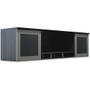 Mayline Medina Hutch - 18.3" Height x 72" Width x 15" Depth x 1" Thickness - 2 Door(s) - Beveled Edge - Finish: Gray Steel Laminate - Water Resistant, Stain Resistant, Abrasion Resistant, Durable, Modesty Panel, Leveling Glide Product Image 