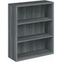 HON 10500 Bookcase - 43.4" Height x 36" Width x 13.1" Depth - 3 Shelve(s) - Material: Laminate - Finish: Sterling Ash - Leveling Glide Product Image 