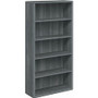 HON 10500 Bookcase - 71" Height x 36" Width x 13.1" Depth - 5 Shelve(s) - Material: Laminate - Finish: Sterling Ash - Leveling Glide Product Image 