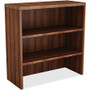 Lorell Chateau Series Bookshelf - 36.5" Height x 36" Width x 15" Depth, x 1.5" Thickness Top - 2 Shelve(s) - Reeded Edge - Material: Laminate - Finish: Walnut Laminate Product Image 