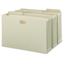 Smead FasTab 1/3 Tab Cut Legal Recycled Hanging Folder - 8 1/2" x 14" - 5 1/4" Expansion - Top Tab Location - Assorted Tab Position - 11 pt. Product Image 