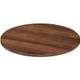 Lorell Chateau Series Round Conference Tabletop - x 1.4" Thickness x 42" Diameter - Reeded Edge - Finish: Walnut Laminate Product Image 