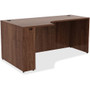 Lorell Essentials Series Left Corner Credenza - 29.5" Height x 66" Width x 36" Depth - Material: Metal - Finish: Walnut Laminate Product Image 