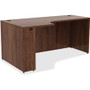 Lorell Essentials Series Left Corner Credenza - 29.5" Height x 66" Width x 36" Depth - Material: Metal - Finish: Walnut Laminate Product Image 