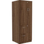 Lorell Essentials/Revelance Tall Storage Cabinet - 65.6" Height x 23.6" Width x 23.6" Depth Cabinet, x 0.5" Length Compartment - 2 x Storage Drawer(s) - 1 Door(s) - Finish: Walnut, Laminate Product Image 