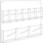Safco Nine Compartment Magazine/Pamphlet Display - 9 Compartment(s) - Compartment Size : 7" x 2" x 9.12" - 23.50" Height x 28" Width x 3" Depth - Break Resistant - Clear Product Image 