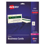 Avery Printable Microperforated Business Cards w/Sure Feed Technology, Laser, 2 x 3.5, Ivory, 250 Cards, 10/Sheet, 25 Sheets/Pack View Product Image