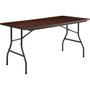 Lorell Economy Folding Table - Melamine Rectangle Top - (LLR65755) Product Image 