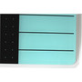 Floortex Viztex Glacier Teal & Black Plan & Grid Glass Dry-Erase Board - 17" x 23" - (FLRFCVGM1723TP) Product Image 