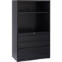 Lorell File/File Lateral File Combo Unit - 36" Width x 18.6" Depth x 60" Height - 2 x Shelf(ves) - 3 x Drawer(s) for Box, File - Legal, Letter, A4 - Lateral Product Image 