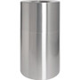 Genuine Joe Classic Cylinder 2-Piece Waste Receptacle - 35 gal Capacity - Weather Resistant, Fire Proof, Leak Proof - 34" Height x 18" Diameter - Aluminum - Silver Product Image 