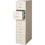 Lorell Fortress Series 26-1/2" Commercial-Grade Vertical File Cabinet - 15" Width x 26.5" Depth x 61" Height - (LLR48497) Product Image 