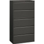 HON Brigade 800 Series 5-Drawer Lateral - 36" Width x 18" Depth x 64.2" Height - 2 x Shelf(ves) - 5 x Drawer(s) for File - A4, Legal, Letter - Lateral Product Image 