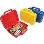 Deflecto Antimicrobial Storage Case Yellow - External Dimensions: 8.6" Width x 10.2" Depth x 2.7" Height - (DEF39506YEL) Product Image 