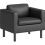 HON Parkwyn Club Chair - 29" Height x 33" Width x 26.8" Depth - Material: Polyurethane - Finish: Black Product Image 