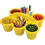Deflecto Antimicrobial Kids 6 Cup Caddy - 6 Compartment(s) - (DEF39509YEL) Product Image 