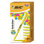 BIC Brite Liner Highlighter Value Pack, Yellow Ink, Chisel Tip, Yellow/Black Barrel, 24/Pack (BICBL241YW) View Product Image