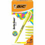 BIC Brite Liner Highlighters - Chisel Marker Point - Fluorescent Yellow Ink - Water Based Product Image 