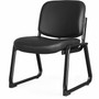 Lorell Deluxe Leather Guest Chair - Plywood, Leather Seat Material - (LLR84597) Product Image 