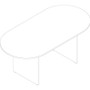 Lorell Essentials Oval Conference Table - x 1.3" Thickness Table Top, 29.5" Height x 70.9" Width x 35.4" Depth Table - (LLR69988) Product Image 