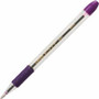 Pentel R.S.V.P. Ballpoint Stick Pens - 1 mm Medium Pen Point - Refillable - Violet Ink - Clear Barrel - Stainless Steel Tip Product Image 