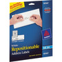 Avery Repositionable Address Labels w/SureFeed, Inkjet/Laser, 1 x 2.63, White, 750/BX View Product Image