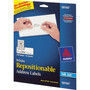 Avery Repositionable Address Labels w/SureFeed, Inkjet/Laser, 1 x 2.63, White, 750/BX View Product Image