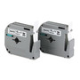 Brother P-Touch M Series Tape Cartridges for P-Touch Labelers, 0.47" x 26.2 ft, Black on White, 2/Pack View Product Image