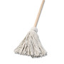 Boardwalk Handle/Deck Mops, #16 White Cotton Head, 48" Natural Wood Handle (BWK116C) View Product Image