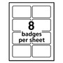 Avery Flexible Adhesive Name Badge Labels, 3.38 x 2.33, White/Blue Border, 400/Box View Product Image